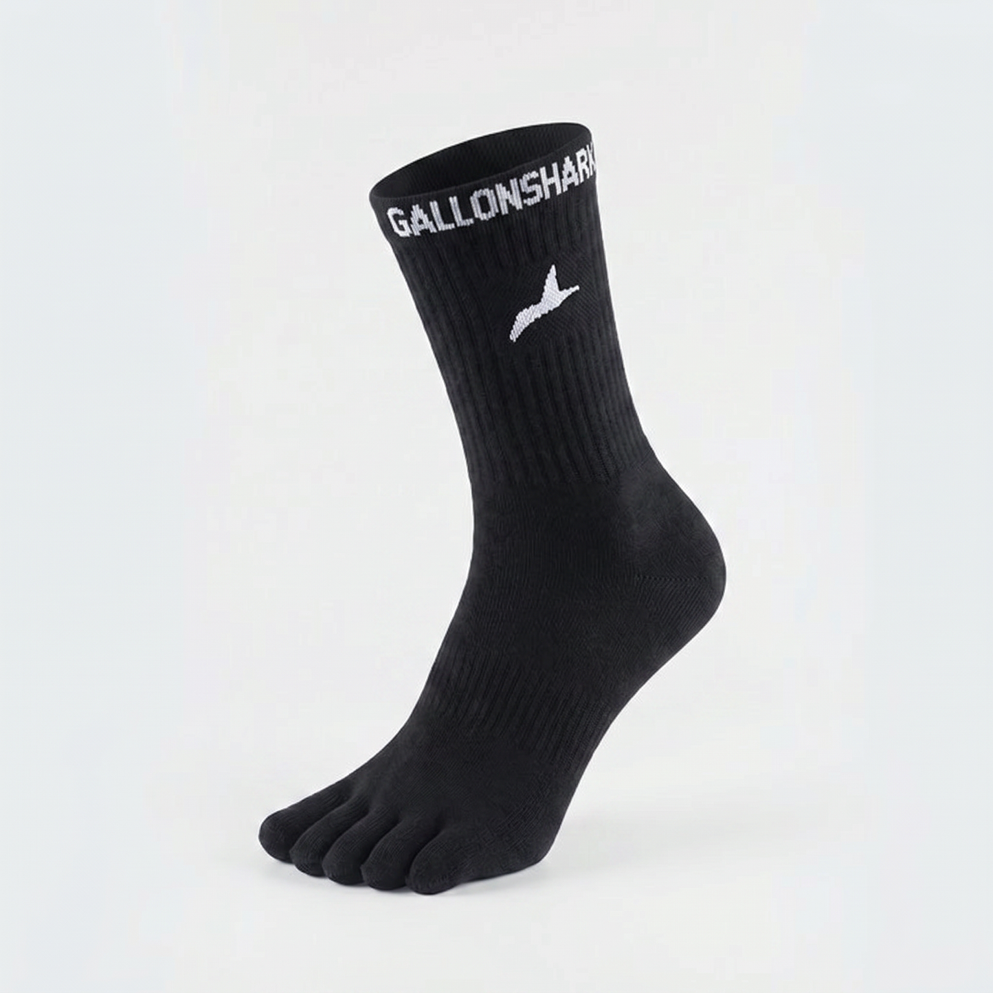 Calcetines Five-Toe negros ultraligeros con ranuras para cada dedo, transpirables y cómodos para uso diario